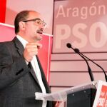 El secretario general del PSOE Aragón, Javier Lambán.