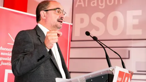El secretario general del PSOE Aragón, Javier Lambán.