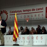 El líder del PSC, Miquel Iceta, durante la primera jornada del congreso de los socialistas catalanes
