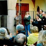 Algunos de los diputados que participaron en el ayuno de Sarrià con Puigdemont interviniendo en pantalla / Efe: Toni Albir