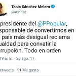 La errata de Tania Sánchez que se ha vuelto viral