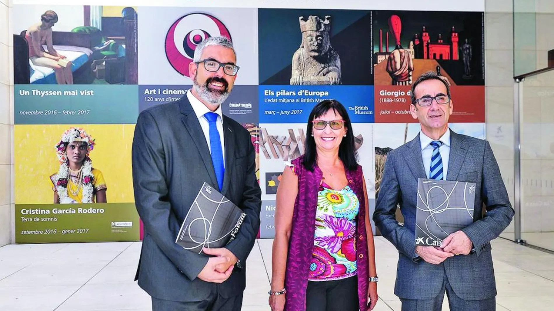 Ignasi Miró, Elisa Durán y Valentí Farràs, ayer, en la presentación de la temporada.