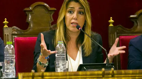 La presidenta de la Junta, Susana Díaz, sigue de precampaña ajena a los tribunales (Foto: Efe)