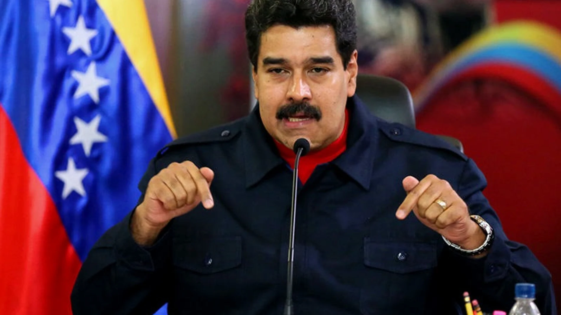 Maduro durante un discurso en Caracas