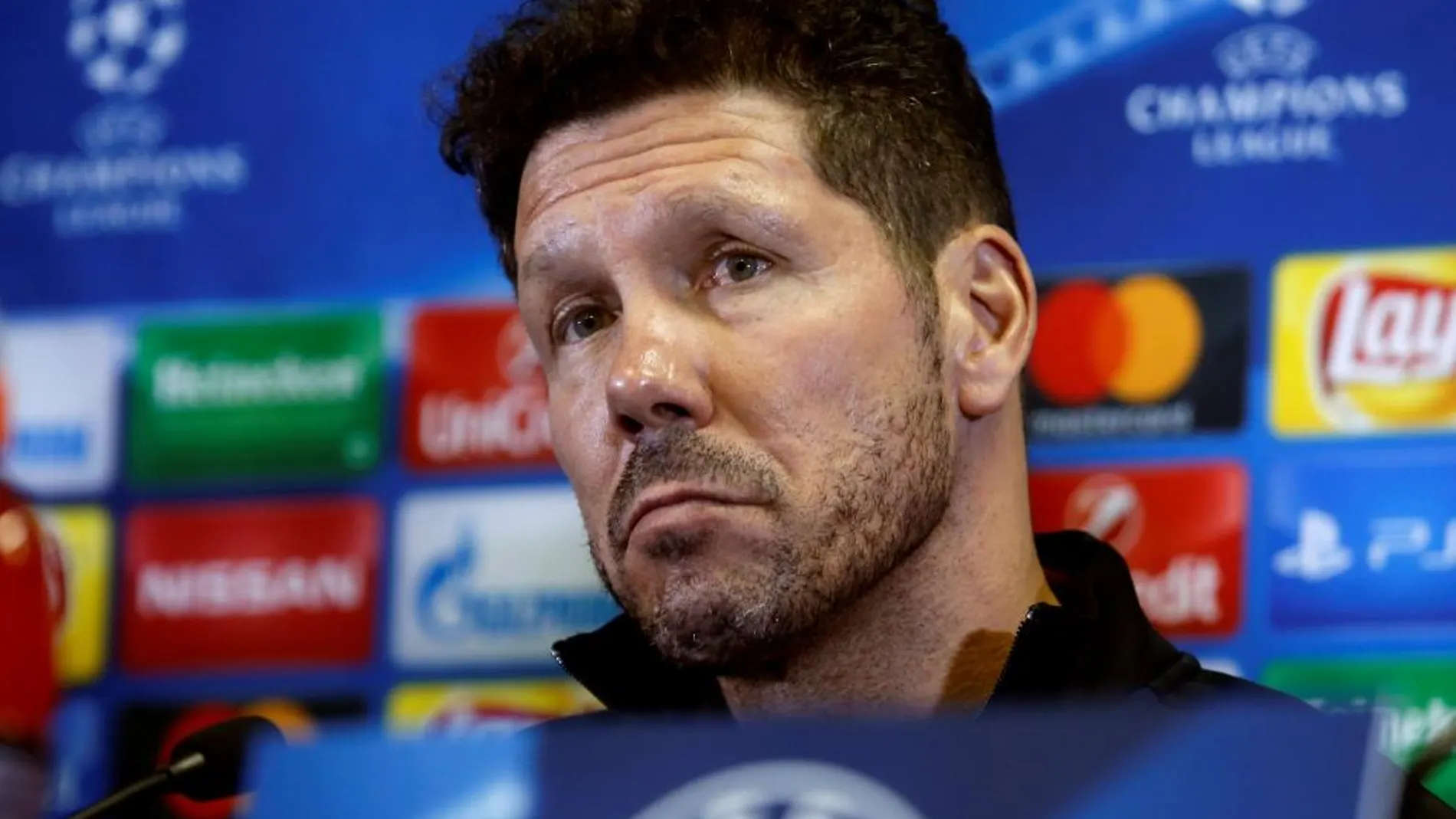 El entrenador del Atlético de Madrid, Diego Pablo Simeone