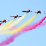 Intento de boicot de independentistas a un acto de la Patrulla Águila