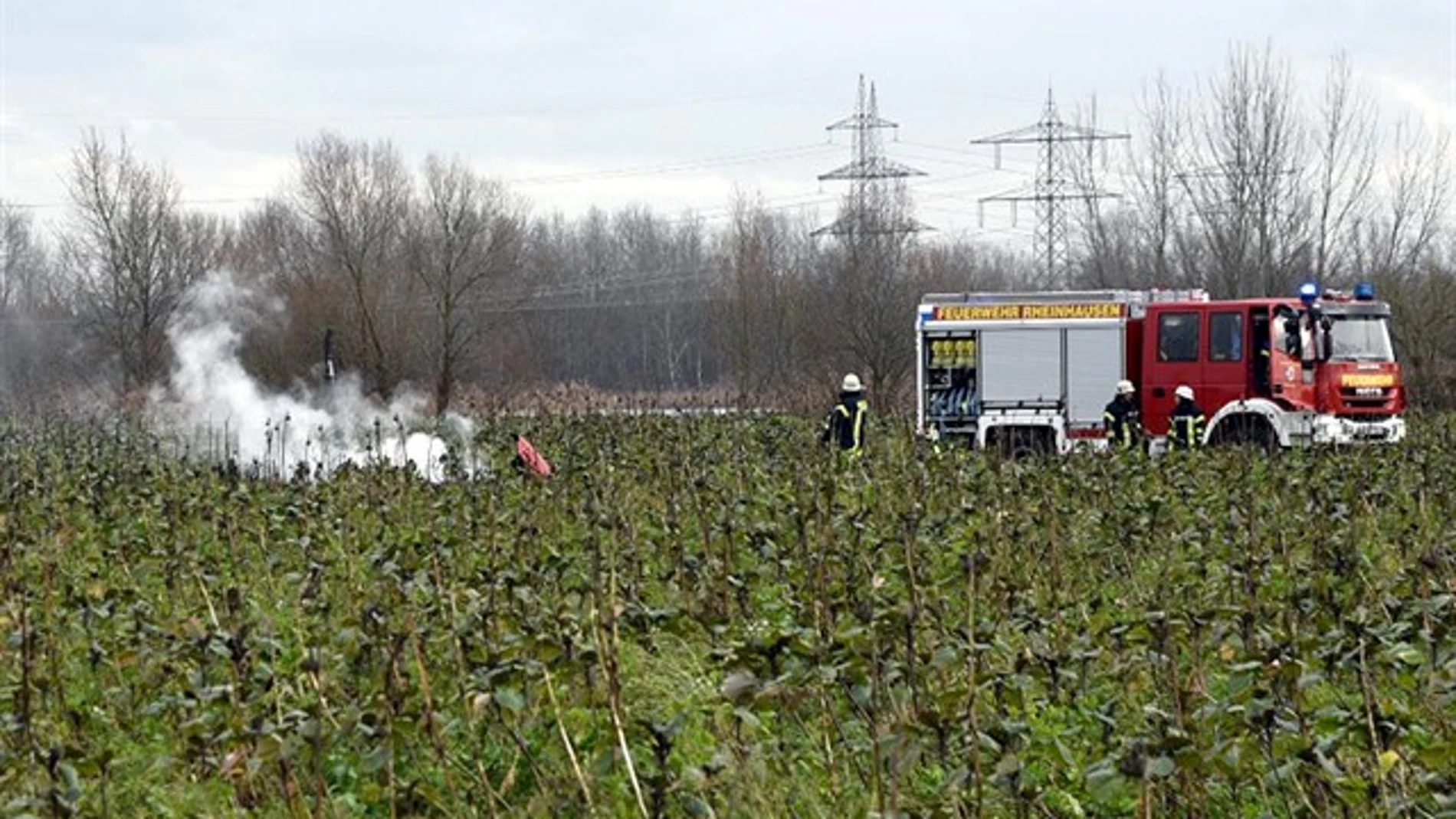 Lugar donde tuvo lugar el trágico accidente cerca de la ciudad alemana de Philippsburg