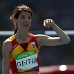 La saltadora española Ruth Beitia durante la preliminar de salto en altura de los Juegos Olímpicos Rio 2016