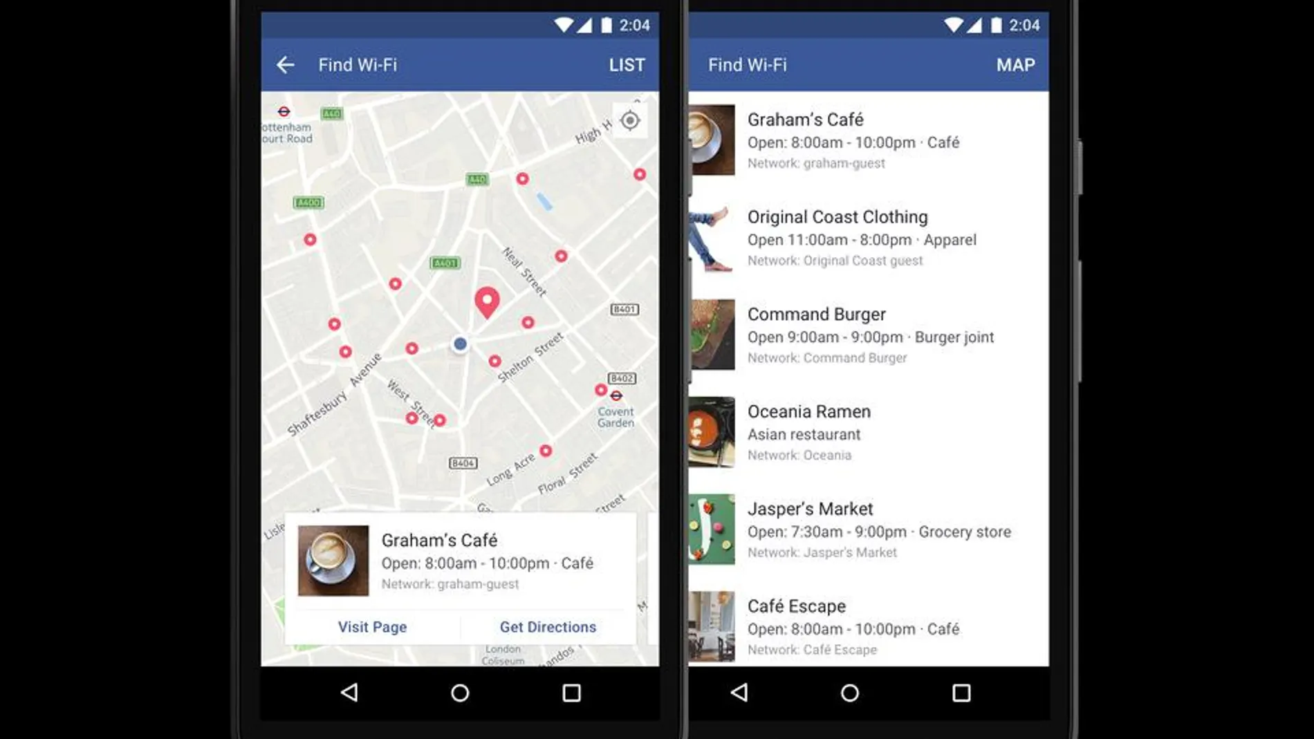 La nueva aplicación Find Wi-Fi de Facebook