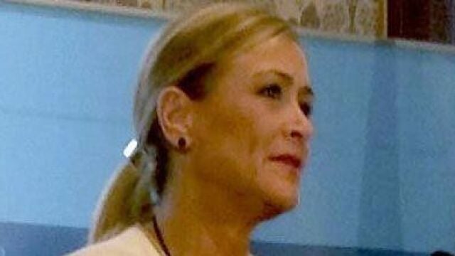 Cristina Cifuentes, en un acto con la policía esta semana