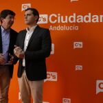 Los líderes regional y autonómico de Cs, Juan Marín, y Albert Rivera