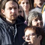 Pablo Iglesias respaldó ayer el encierro-protesta en el Hospital 12 de Octubre