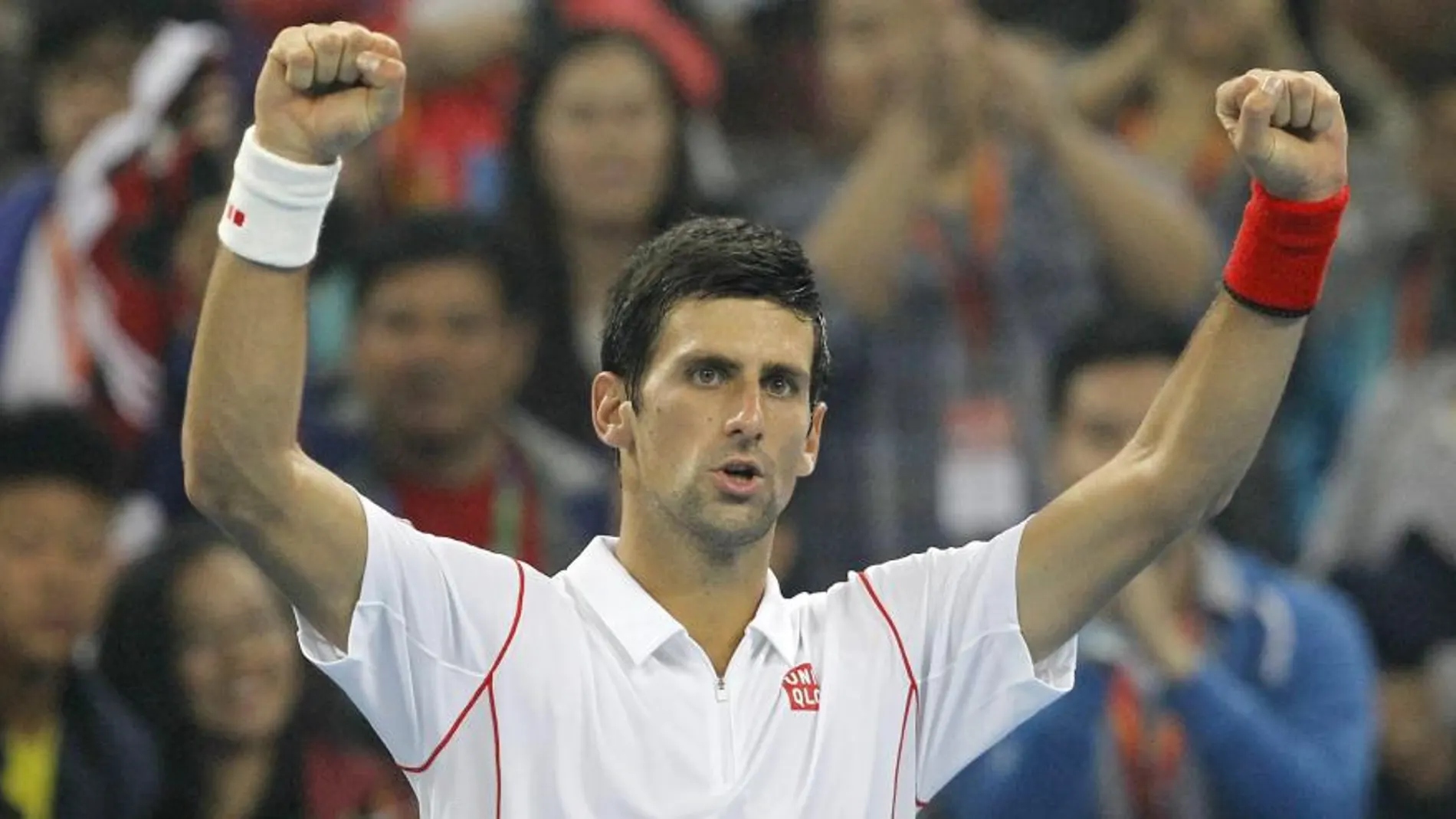 Novak Djokovic celebra su triunfo contra Gasquet