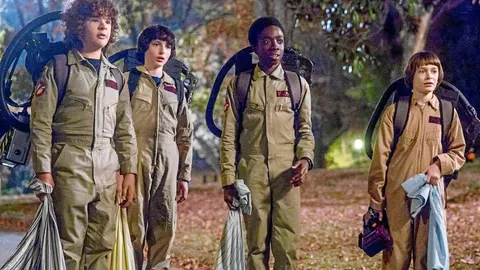 Los protagonistas de «Stranger Things», Gaten Matarazzo, Finn Wolfhard, Caleb McLaughlin y Noah Schnapp