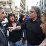 El dirigente de la izquierda abertzale Arnaldo Otegi con el diputado de ERC, Joan Tardá