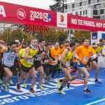 Salida de la octava carrera «Ponle Freno», que tuvo lugar ayer con una gran participación