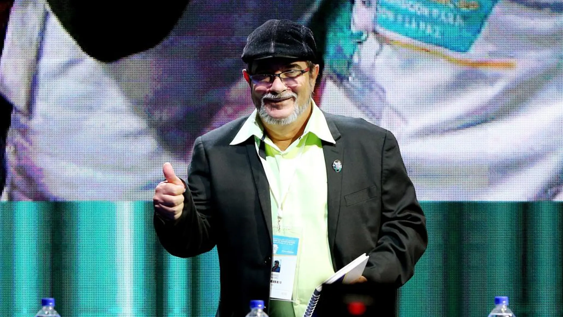 Rodrigo Londoño, alias "Timochenko", a su llegada para participar en el Congreso Nacional de las FARC