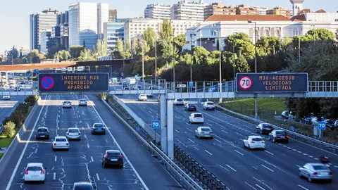 Desde el domingo hasta el martes ha estado prohibido circular a más de 70km/h en la M-30.