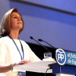 María Dolores de Cospedal durante su intervención en el Congreso del PP / Foto: Efe