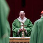 El Papa Francisco durante la eucaristía celebrada esta mañana