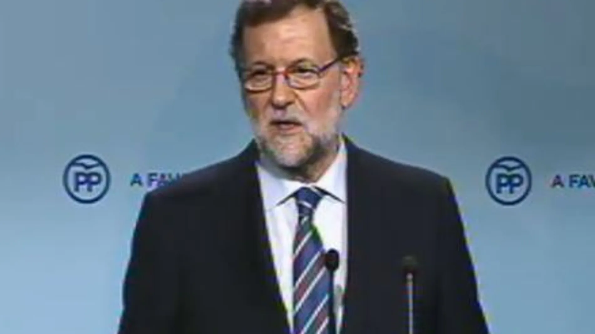 Rajoy durante su comparencia tras el Comité Ejecutivo del PP