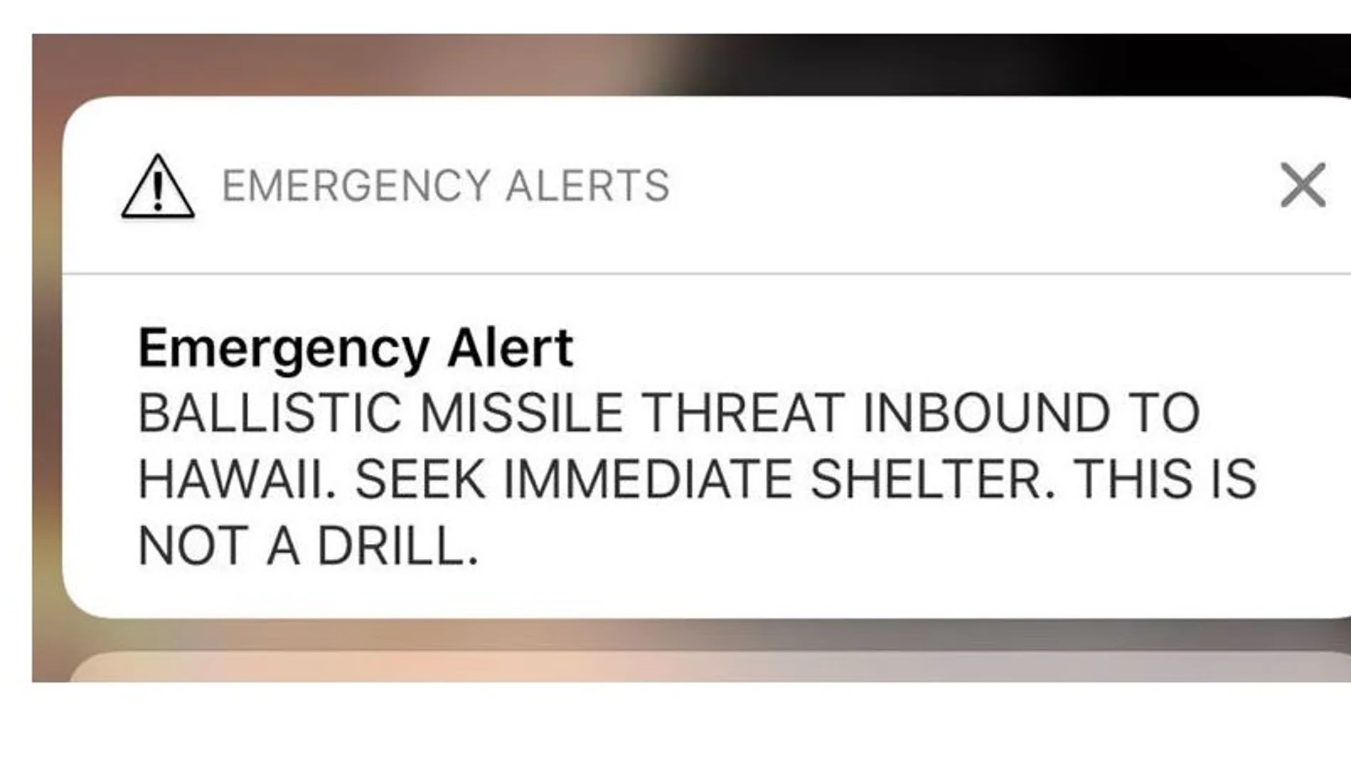Pánico en Hawai por una falsa alarma en los móviles del ataque de un misil balístico