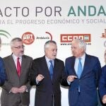 De izquierda a derecha, Francisco Carbonero, Antonio Ávila, José Antonio Griñán, Santiago Herrero y Manuel Pastrana