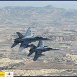 Cinco F-18 del Ejército del Aire despegan este jueves hacia Lituania para proteger el espacio aéreo del Báltico