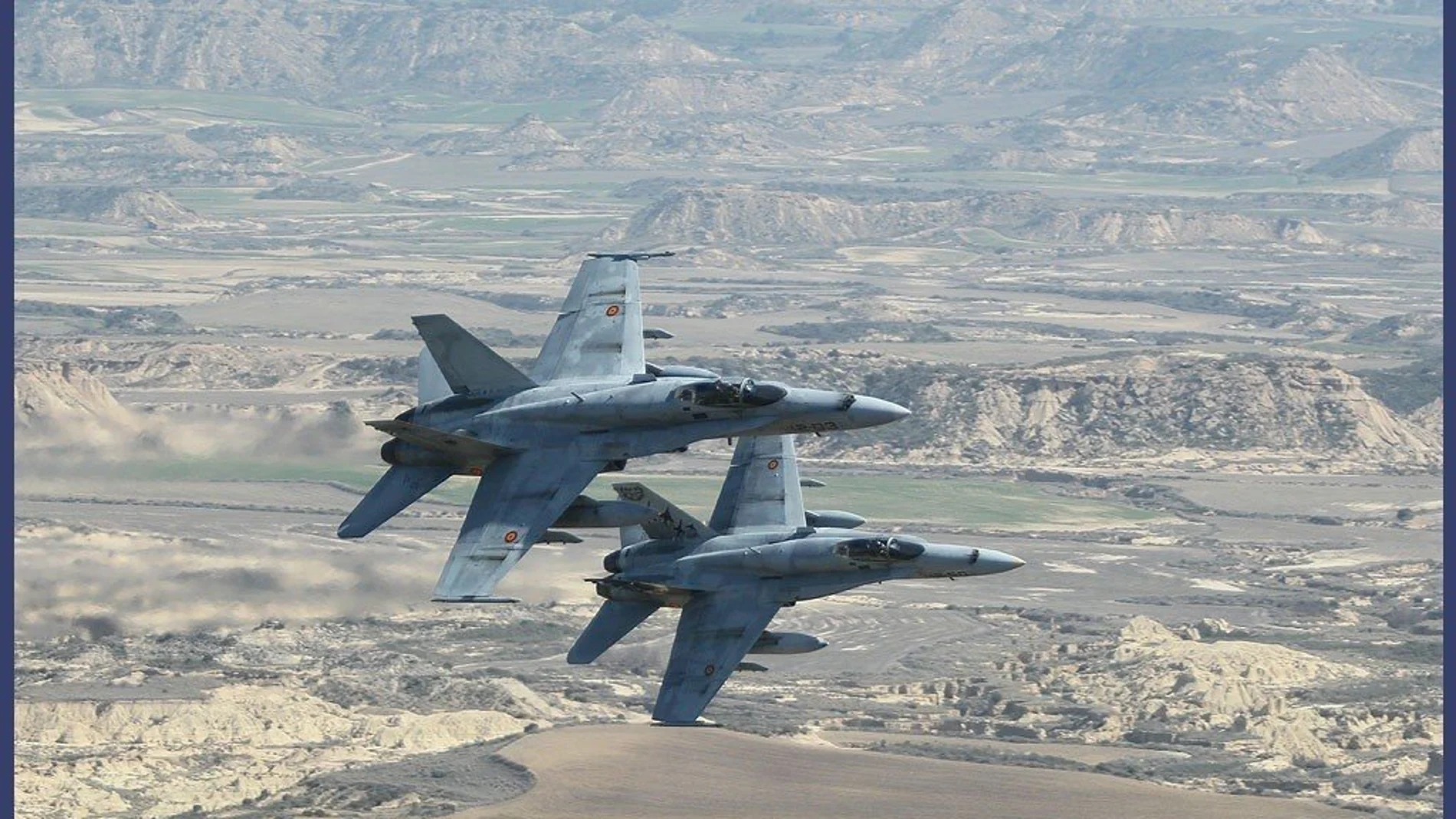 Cinco F-18 del Ejército del Aire despegan este jueves hacia Lituania para proteger el espacio aéreo del Báltico