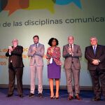 Jesús Julio Carnero y Óscar Puente inauguran el Congreso Inetrnacional de Protocolo en compañía de gerardo Correas, Carie Mercier y Herminio González, ayer en Valladolid