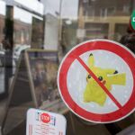 Un cartel prohibiendo jugar a Pokemon Go, en una imagen de archivo tomada en una ciudad alemana