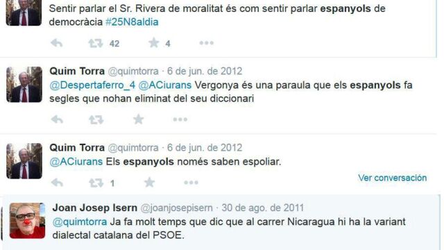 Estos son las salvajes tuits contra España del candidato a presidente de la Generalitat