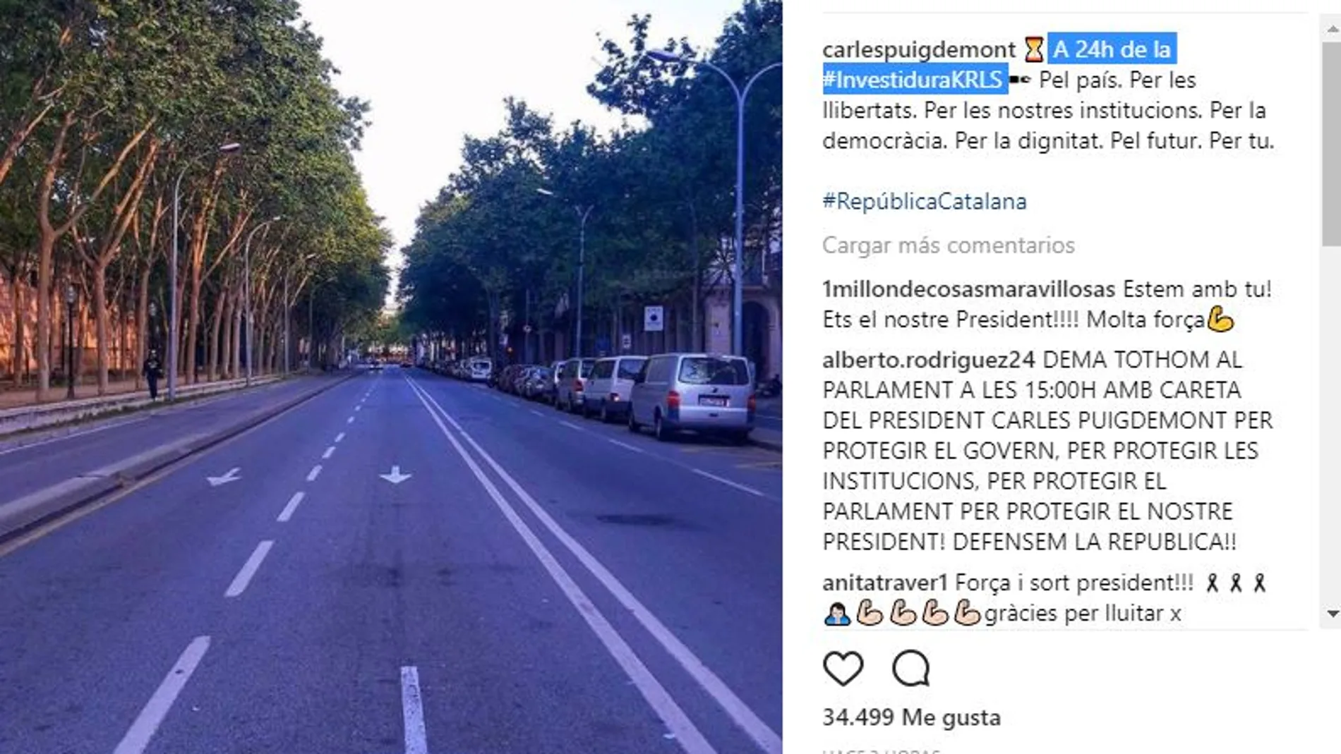 La burla de Puigdemont en Instagram