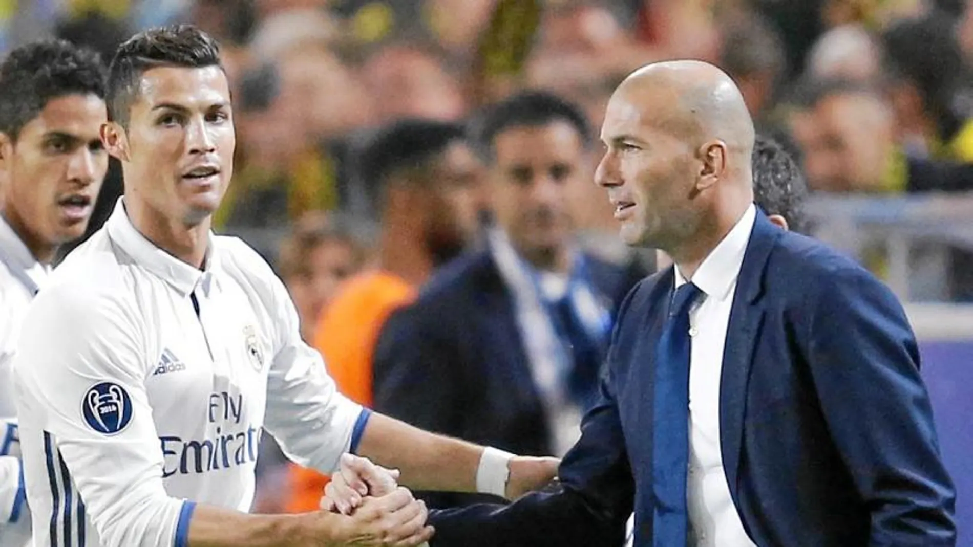 Cristiano Ronaldo celebró su gol con Zidane
