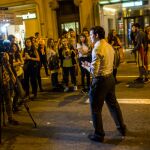 Los Periodistas son increpados durante la cobertura de la celebración de referendum de Cataluña del 1-O