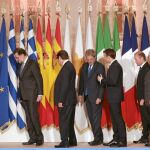 Los líderes de los países mediterráneos se preparan para la foto oficial del encuentro en Roma