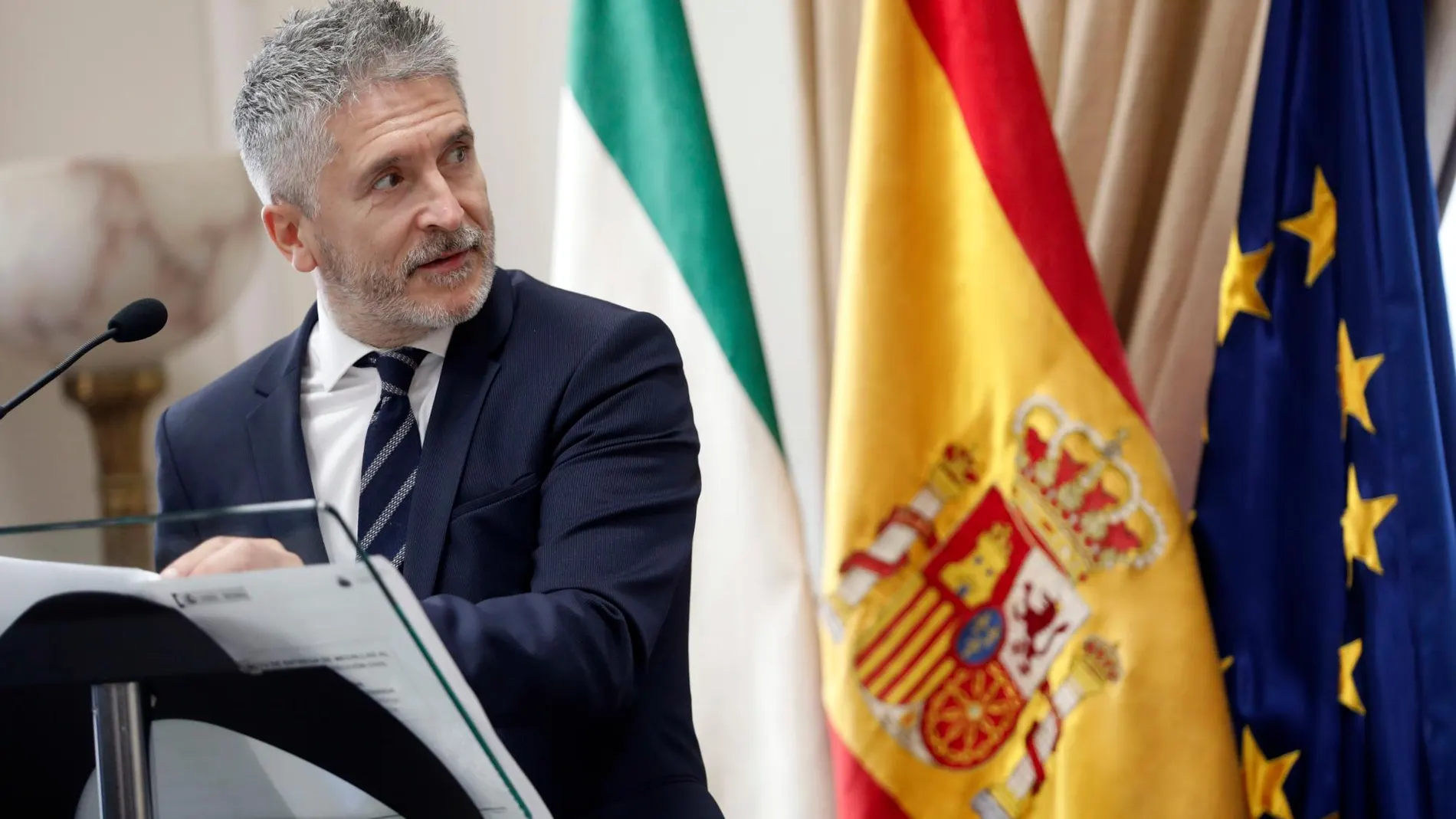 El ministro del Interior, Fernando Grande-Marlaska, preside el acto de entrega de condecoraciones del dispositivo de rescate de Julen
