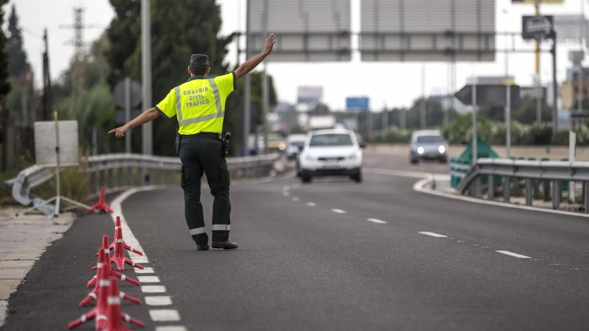 Imagen de un control de la Guardia Civil