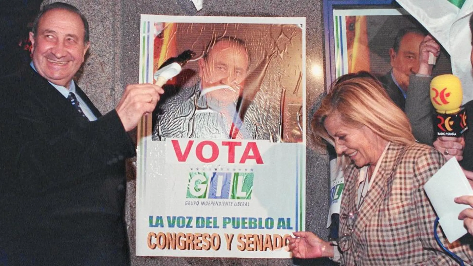 Jesús Gil durante su campaña electoral