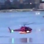 Captura de un vídeo con el momento en que un helicóptero se estrella en el East River de Nueva York