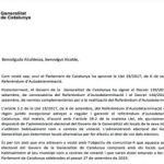 La misiva está firmada por Junqueras y Puigdemont