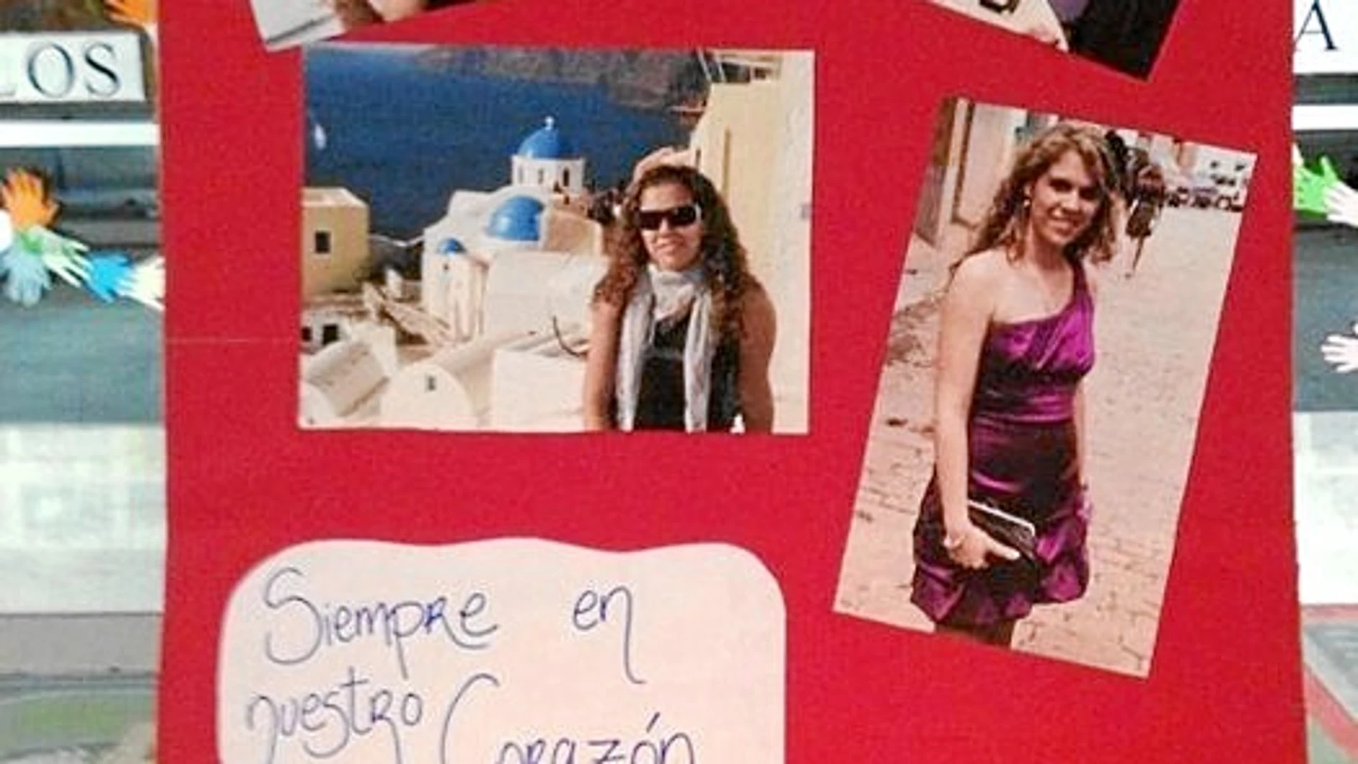 Los compañeros de la fallecida colocaron un altar en el Hospital del Tajo de Aranjuez, donde Sonia trabajaba como auxiliar de enfermería