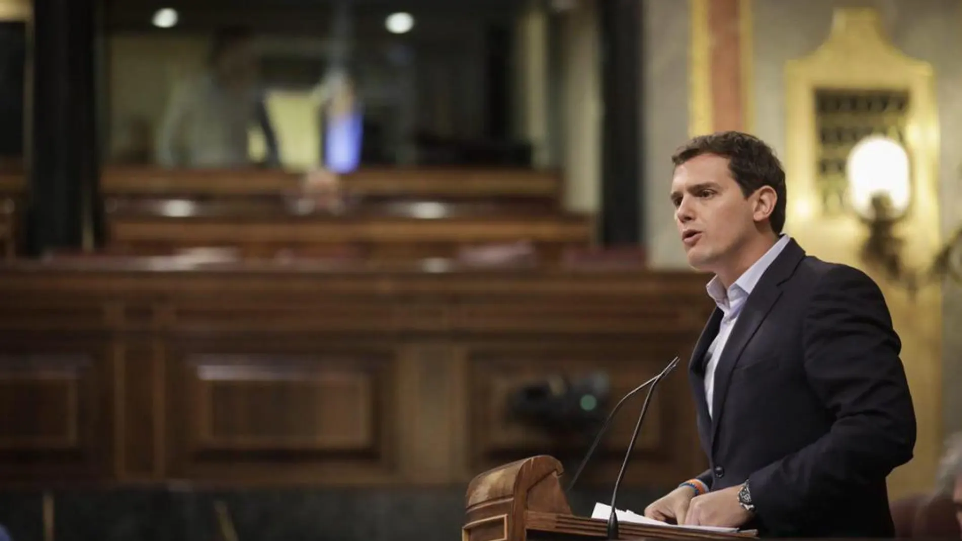 Rivera, durante su intervención en el Congreso, en una imagen publicada por Ciudadanos en Twitter