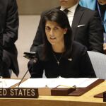 La embajadora de EE.UU. ante Naciones Unidas, Nikki Haley, se dirige al Consejo de Seguridad sobre la situación en Corea del Norte