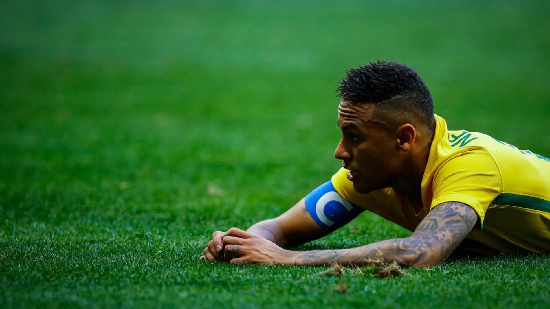 El jugador Neymar de Brasil durante el partido entre Brasil y Sudáfrica de los Juegos Olímpicos Río 2016