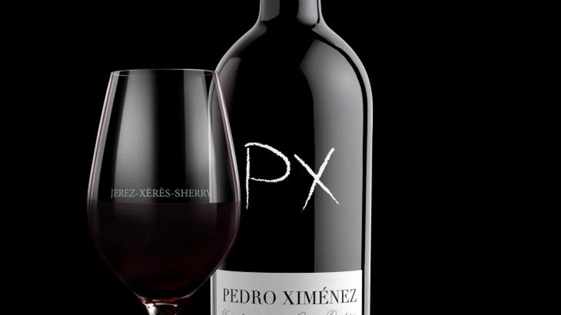 Botella de Pedro Ximénez / Foto de la pagina web de vinos de Jérez
