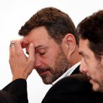 El exbróker Jérôme Kerviel llega a una sesión en el Tribunal de Apelación de Versalles en Francia