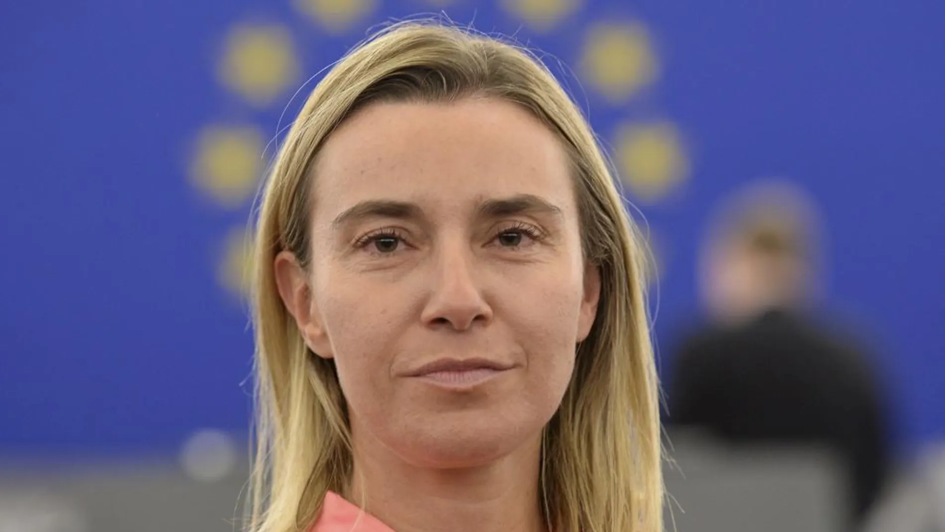 La jefa de la diplomacia europea, la italiana Federica Mogherini, durante un pleno en el Parlamento Europeo