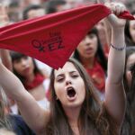 El 8 de julio centenares de personas se manifestaron en Pamplona en contra de la violencia sexual