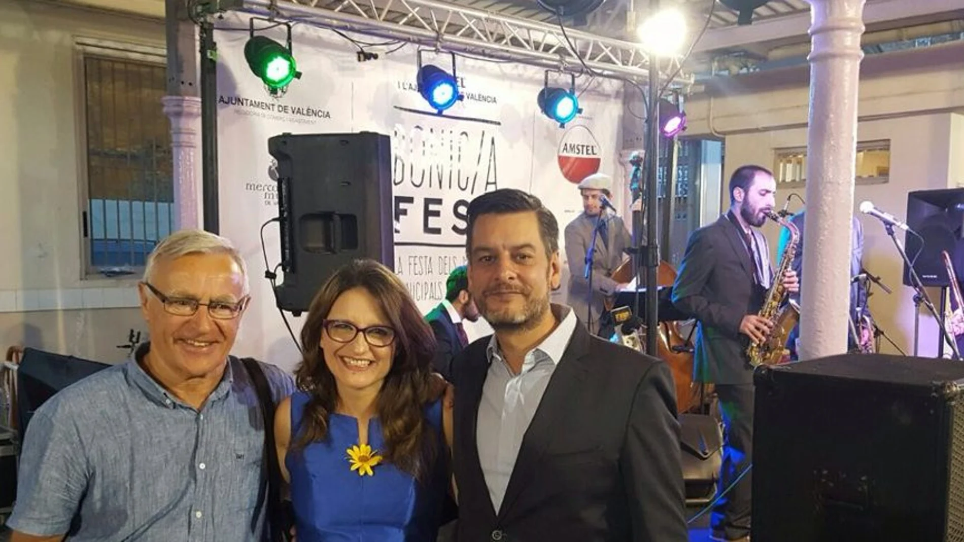 La vicepresidenta Mónica Oltra, con el concejal Carlos Galiana y el alcalde Joan Ribó, en una imagen de archivo